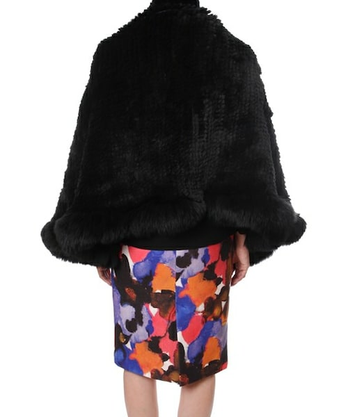 定価10万 Grace Class（グレースクラス）リアルファー ポンチョ 36