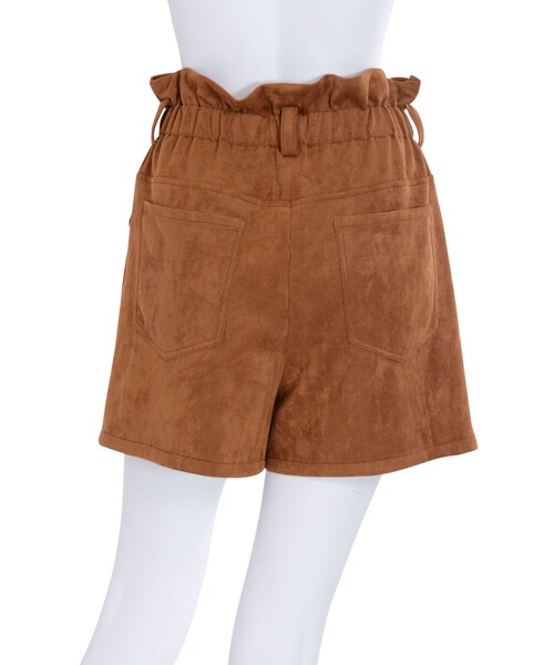 Ungrid(アングリッド)の「ハイウエストフェイクスウェードショートパンツ(パンツ・レディース・ブラック/キャメル・F)」の6枚目の写真