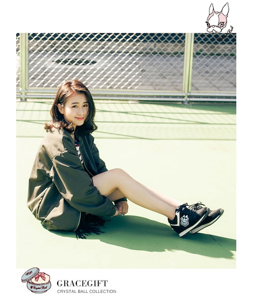 gracegift（グレースギフト）の「Hippie徽章內增高休閒鞋（シューズ・レディース・黑/灰・35/36/37/38/39/40/41）」の8枚目の写真