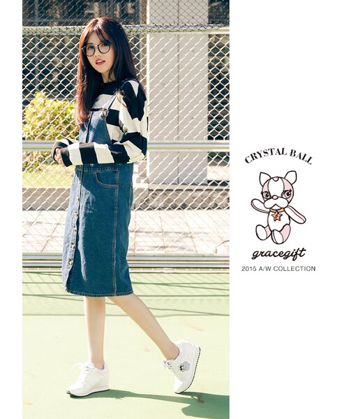 gracegift（グレースギフト）の「Hippie徽章內增高休閒鞋（シューズ・レディース・白・35/36/37/38/39/40/41）」の9枚目の写真