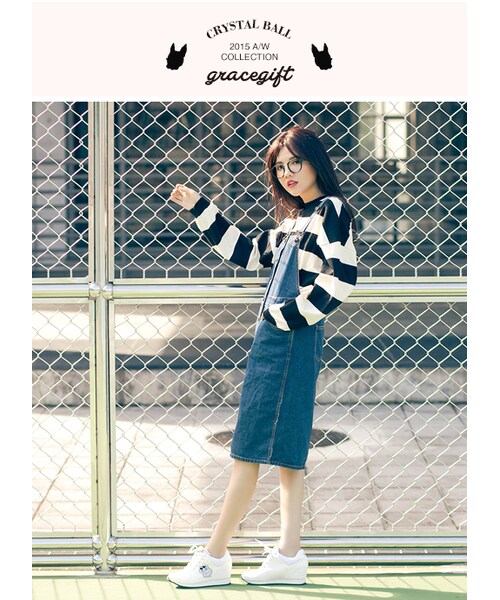 gracegift（グレースギフト）の「Hippie徽章內增高休閒鞋（シューズ・レディース・白・35/36/37/38/39/40/41）」の11枚目の写真