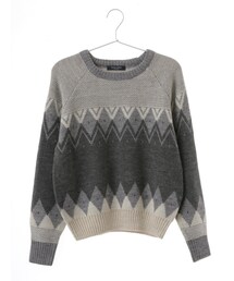 Green　Parks | Nジャガード柄ニットプルオーバー(トップス)