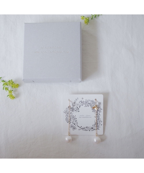 atelier bloom(アトリエブルーム)の「大粒淡水パールちょうちょピアス/2016SS(ピアス(両耳用)・レディース・その他)」の4枚目の写真