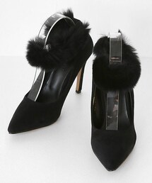 DHOLIC | アンクルフェイクファーポインテッドトゥヒール(パンプス)