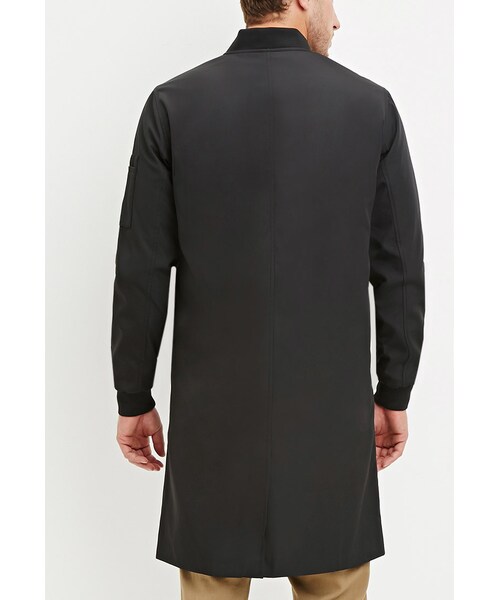 FOREVER 21（フォーエバー トゥエンティーワン）の「[MEN]ロングラインノーカラージャケット（ジャケット/アウター・メンズ・BLACK・X-Small/Small/Medium/Large）」の3枚目の写真