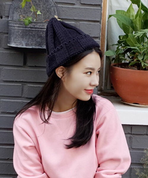 DHOLIC（ディーホリック）の「9colorsシンプルニットビーニー（ニットキャップ/ビーニー・レディース・カーキ/グレー/ネイビー/ブラック/ブラックグレー/ブルー/ベージュ/レッド/ワイン・FREE）」の6枚目の写真