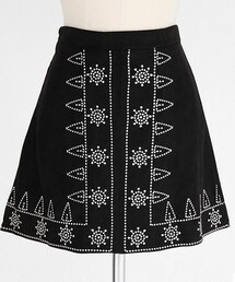 DHOLIC | スエード調刺繍Aラインスカート(スカート)