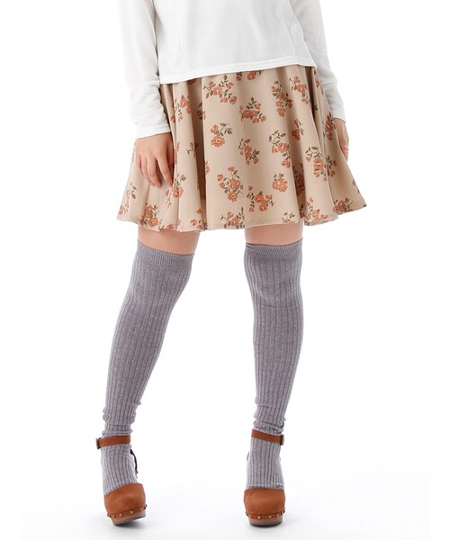 Honeys（ハニーズ）の「レースアップスカート（スカート・レディース・ブラック/ネイビー/グリーン/ベージュ・Ｓ/Ｍ/Ｌ）」の3枚目の写真