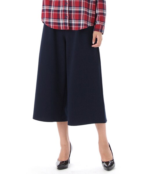 Honeys（ハニーズ）の「ガウチョパンツ（パンツ・スキニー・レディース・クロ/コン/キャメル/カーキ/杢チャコール/クロストライプ/コンストライプ・Ｍ/Ｌ）」の6枚目の写真