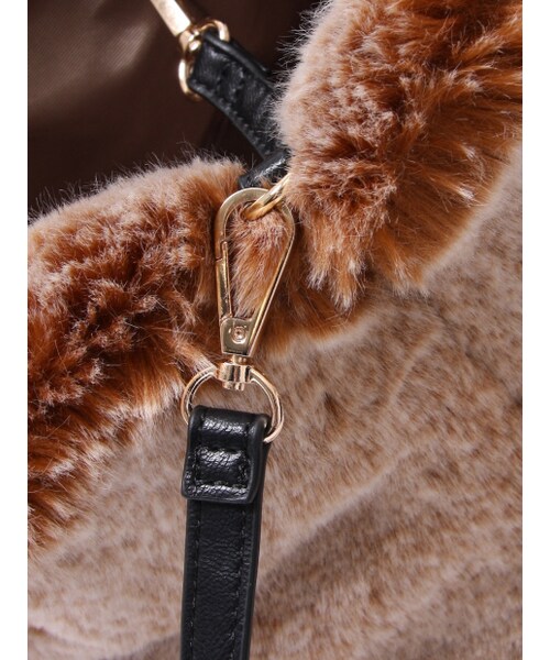 interstaple（インターステイプル）の「3WAYファーショルダー（トートバッグ・レディース・GRY/BG/CMF・F）」の9枚目の写真