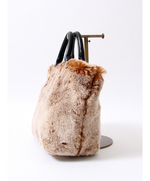 interstaple（インターステイプル）の「3WAYファーショルダー（トートバッグ・レディース・GRY/BG/CMF・F）」の5枚目の写真