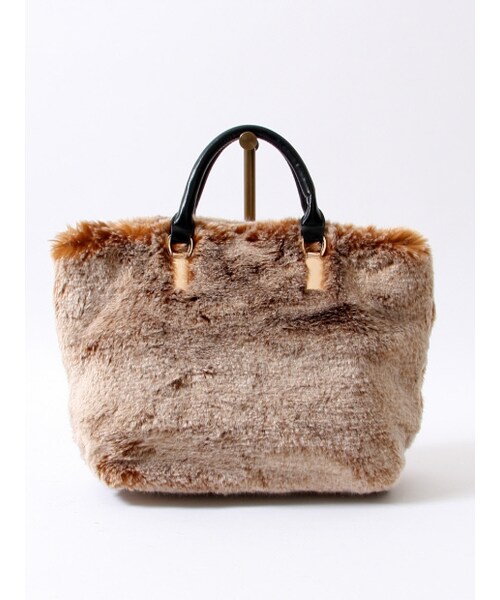 interstaple（インターステイプル）の「3WAYファーショルダー（トートバッグ・レディース・GRY/BG/CMF・F）」の4枚目の写真