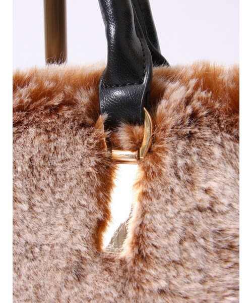 interstaple（インターステイプル）の「3WAYファーショルダー（トートバッグ・レディース・GRY/BG/CMF・F）」の6枚目の写真