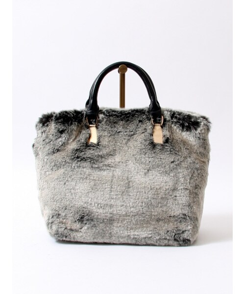 interstaple（インターステイプル）の「3WAYファーショルダー（トートバッグ・レディース・GRY/BG/CMF・F）」の2枚目の写真