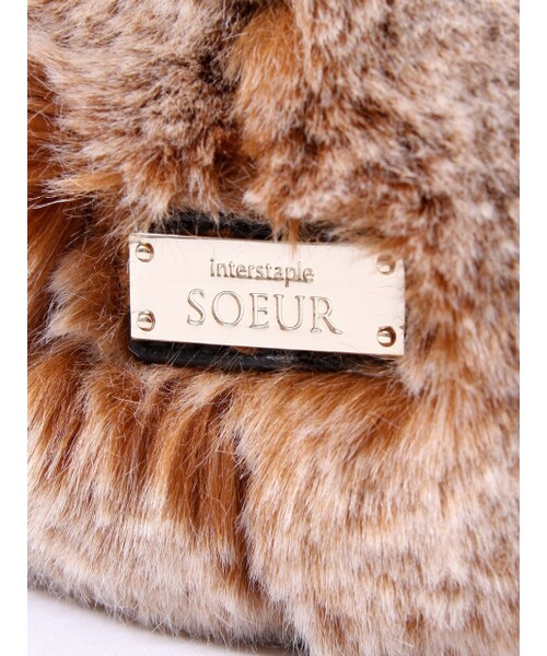 interstaple（インターステイプル）の「3WAYファーショルダー（トートバッグ・レディース・GRY/BG/CMF・F）」の11枚目の写真