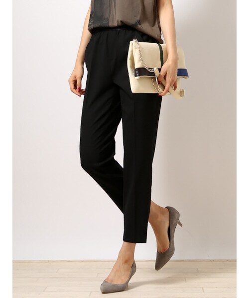 qualite(カリテ)の「【GOOD LUCK PANTS】ウールストレッチイージーパンツ(スラックス・レディース・ライトグレ-/チャコール/ブラック・0/1/2/3)」の2枚目の写真