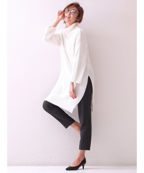 qualite(カリテ)の「【GOOD LUCK PANTS】ウールストレッチイージーパンツ(スラックス・レディース・ライトグレ-/チャコール/ブラック・0/1/2/3)」の12枚目の写真