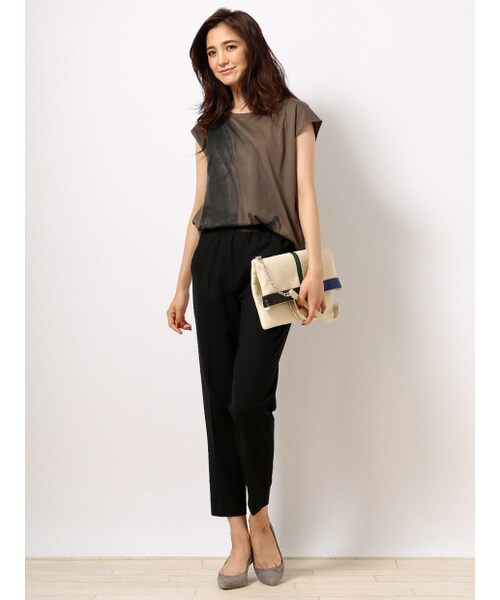 qualite(カリテ)の「【GOOD LUCK PANTS】ウールストレッチイージーパンツ(スラックス・レディース・ライトグレ-/チャコール/ブラック・0/1/2/3)」の13枚目の写真