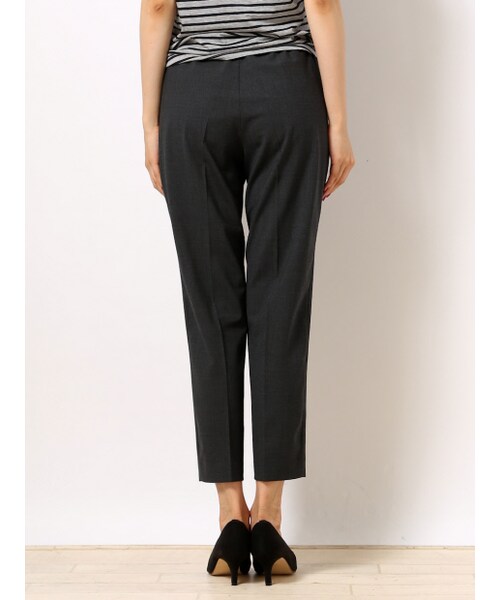 qualite(カリテ)の「【GOOD LUCK PANTS】ウールストレッチイージーパンツ(スラックス・レディース・ライトグレ-/チャコール/ブラック・0/1/2/3)」の6枚目の写真