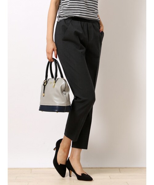 qualite(カリテ)の「【GOOD LUCK PANTS】ウールストレッチイージーパンツ(スラックス・レディース・ライトグレ-/チャコール/ブラック・0/1/2/3)」の4枚目の写真