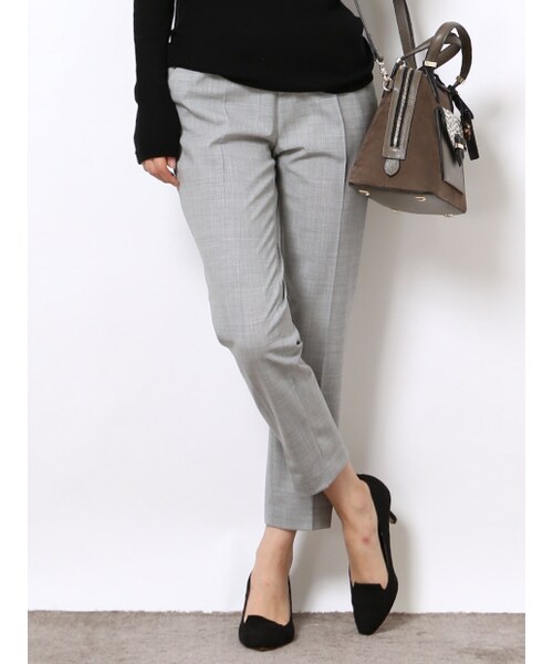 qualite(カリテ)の「【GOOD LUCK PANTS】ウールストレッチイージーパンツ(スラックス・レディース・ライトグレ-/チャコール/ブラック・0/1/2/3)」の3枚目の写真