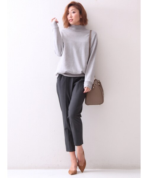 qualite(カリテ)の「【GOOD LUCK PANTS】ウールストレッチイージーパンツ(スラックス・レディース・ライトグレ-/チャコール/ブラック・0/1/2/3)」の11枚目の写真