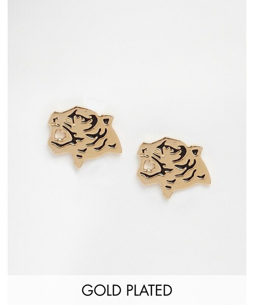 Kenzo Gold Plated Tiger Hearring 