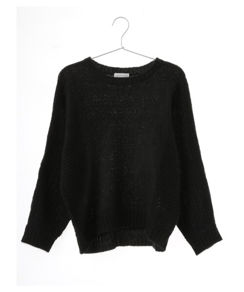 E hyphen world gallery（イーハイフンワールドギャラリー）の「フロントフォークロア柄ドルマンプルオーバー（トップス・アイボリー/杢グレー/ブラック・F）」の2枚目の写真