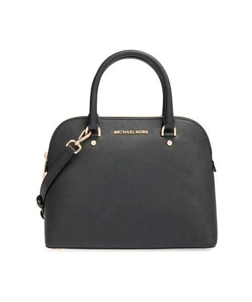 MICHAEL KORS(マイケルコース)の「MICHAEL Michael Kors 'Medium Cindy' Dome Satchel(ショルダーバッグ・レディース・Black/Beige・One Size)」の1枚目の写真