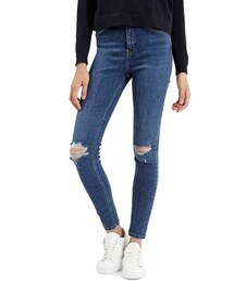 TOPSHOP | Topshop Moto 'Jamie' Ripped Ankle Jeans (Mid Denim) (Regular & Short)(デニムパンツ)