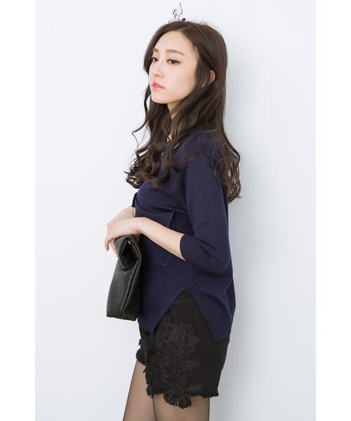 ORENDA（オレンダ）の「顯瘦蕾絲花邊刷破高腰牛仔短褲（パンツ・レディース・白/黑・S/M/L/XL）」の14枚目の写真