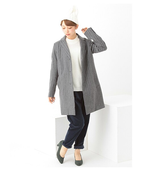 earth music&ecology（アースミュージックアンドエコロジー）の「＜WEB限定大きな・小さなサイズ＞コーデュロイロングパンツ（パンツ・アイボリー/キャメル/ネイビー・S/XL）」の12枚目の写真