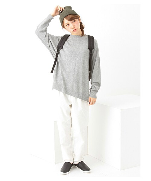 earth music&ecology（アースミュージックアンドエコロジー）の「＜WEB限定大きな・小さなサイズ＞コーデュロイロングパンツ（パンツ・アイボリー/キャメル/ネイビー・S/XL）」の11枚目の写真