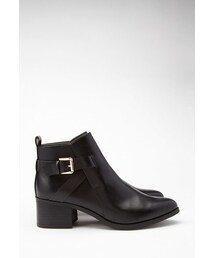 FOREVER 21 | FOREVER 21 Buckled-Strap Ankle Booties(ブーツ)