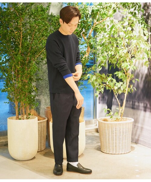 ADAM ET ROPE'（アダムエロペ）の「リバーハイネック プルオーバー（トップス・メンズ・ホワイト/ネイビー・M/L）」の12枚目の写真