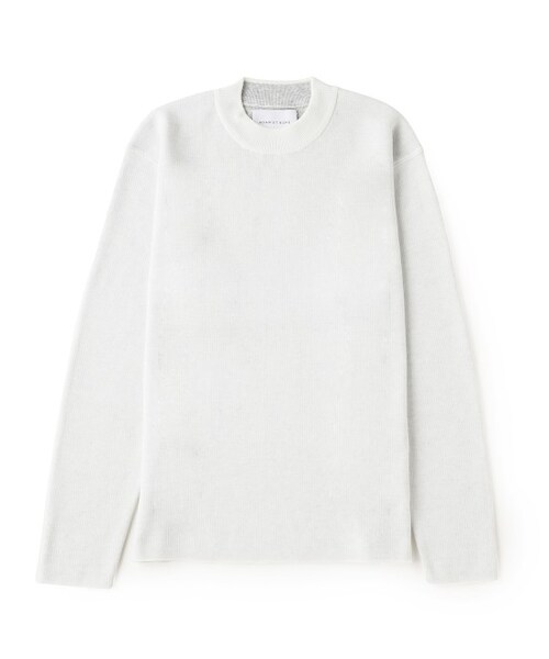 ADAM ET ROPE'（アダムエロペ）の「リバーハイネック プルオーバー（トップス・メンズ・ホワイト/ネイビー・M/L）」の2枚目の写真