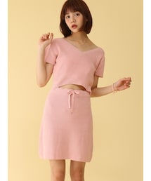 Honey Salon | クロップドニットワンピ(その他)