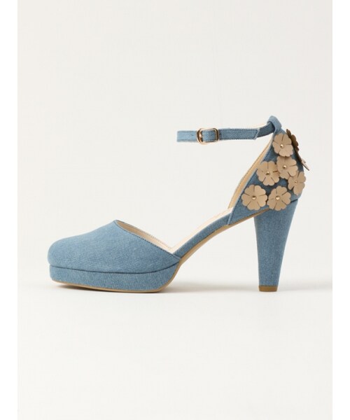 Honey Salon（ハニーサロン）の「フラワーパンプ（シューズ・レディース・デニム/ホワイト/ライトベージュ・23.0/23.5/24.0/24.5）」の11枚目の写真