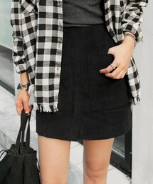 DHOLIC | フロントポケットコーデュロイタイトミニスカート(スカート)