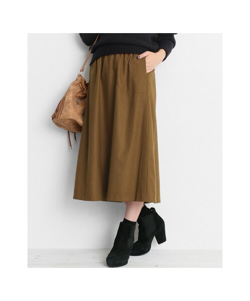 URBAN RESEARCH Sonny Label(アーバンリサーチサニーレーベル)の「ビエラギャザースカート(スカート・レディース・CAM/NVY・FREE)」の3枚目の写真