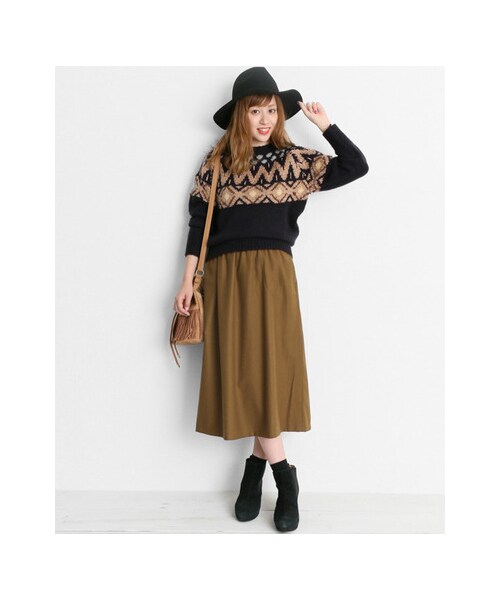 URBAN RESEARCH Sonny Label(アーバンリサーチサニーレーベル)の「ビエラギャザースカート(スカート・レディース・CAM/NVY・FREE)」の4枚目の写真