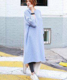 DHOLIC | ドロップショルダーオーバーサイズニットワンピース(ワンピース)