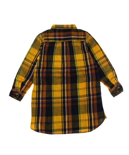 apres les cours(アプレレクール)の「Autumnチェックシャツワンピース(ワンピース/ドレス・キッズ・レッド/イエロー・80/90/100/110/120/130/140)」の4枚目の写真