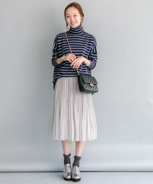 URBAN RESEARCH（アーバンリサーチ）の「高領針織衫（トップス・レディース・藏青米雙色/灰藍雙色/灰色/藏青色・FREE）」の10枚目の写真