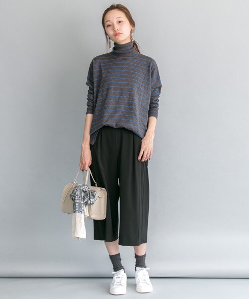 URBAN RESEARCH（アーバンリサーチ）の「高領針織衫（トップス・レディース・藏青米雙色/灰藍雙色/灰色/藏青色・FREE）」の13枚目の写真