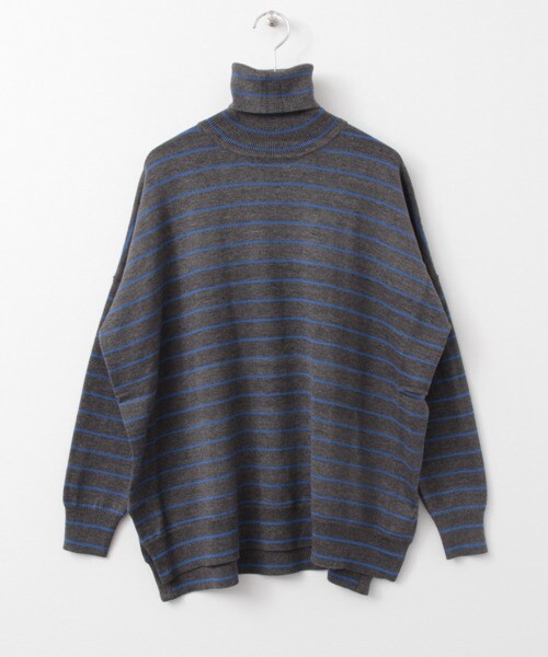 URBAN RESEARCH（アーバンリサーチ）の「高領針織衫（トップス・レディース・藏青米雙色/灰藍雙色/灰色/藏青色・FREE）」の2枚目の写真
