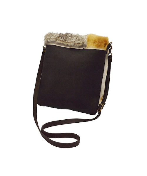 Handmade（ハンドメイド）の「ラビットファー レザー ポシェット