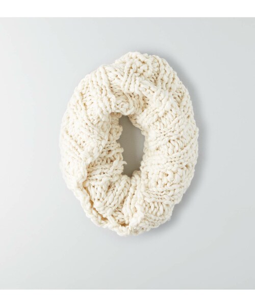 American Eagle（アメリカンイーグル）の「AEOチャンキーリブスヌード（マフラー・レディース・チャコール/クリーム/ヘザーブラウン/バーガンディー・ONE SIZE）」の2枚目の写真