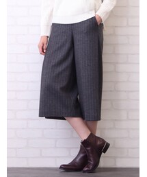 qualite | ストライプジャージーガウチョパンツ(パンツ)