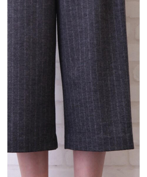 qualite（カリテ）の「ストライプジャージーガウチョパンツ（その他・レディース・チャコール/ネイビー・1/2）」の10枚目の写真